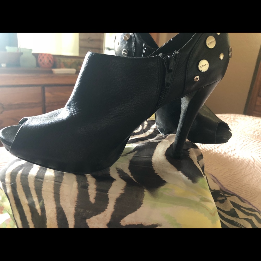 Bcbg High Heel Booties With Open Toe - image 8